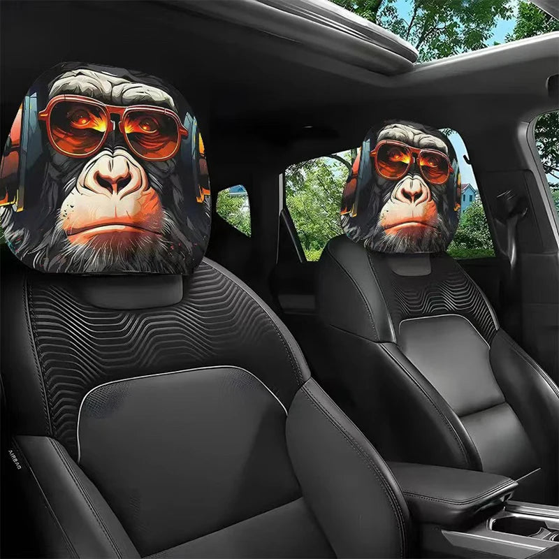 Funny Cartoon Car Headrest Cover – Halloween Auto Decoration Car Headrest Cover Axl A14