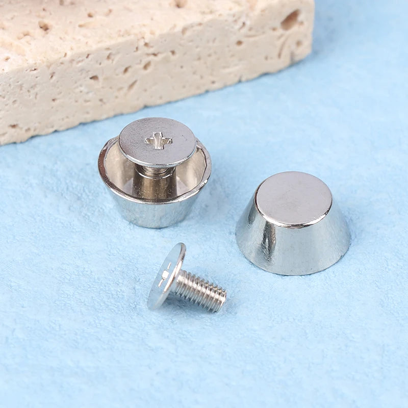 10-Set Metal Bag Bottom Rivets – DIY Leather Stud Feet Leather Craft Rivets Axl
