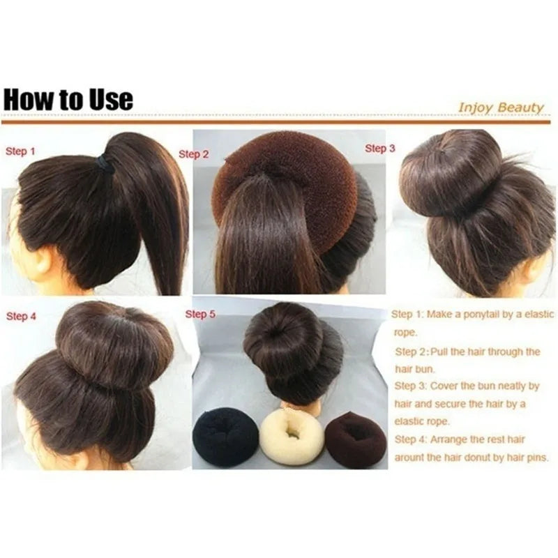 14cm Hair Bun Donut Headband – Nylon Bun Maker for Women Hair Bun Maker Axl