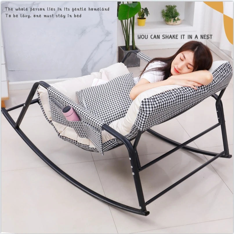 Oversized Double Rocking Chair – Sit & Recline Metal Frame Double Rocking Chair Axl