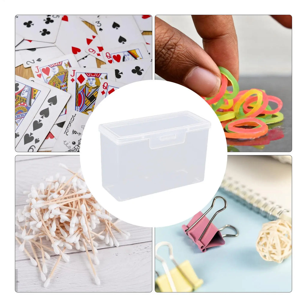 Transparent Playing Card & Business Card Storage Box with Lid Card Storage Box Axl