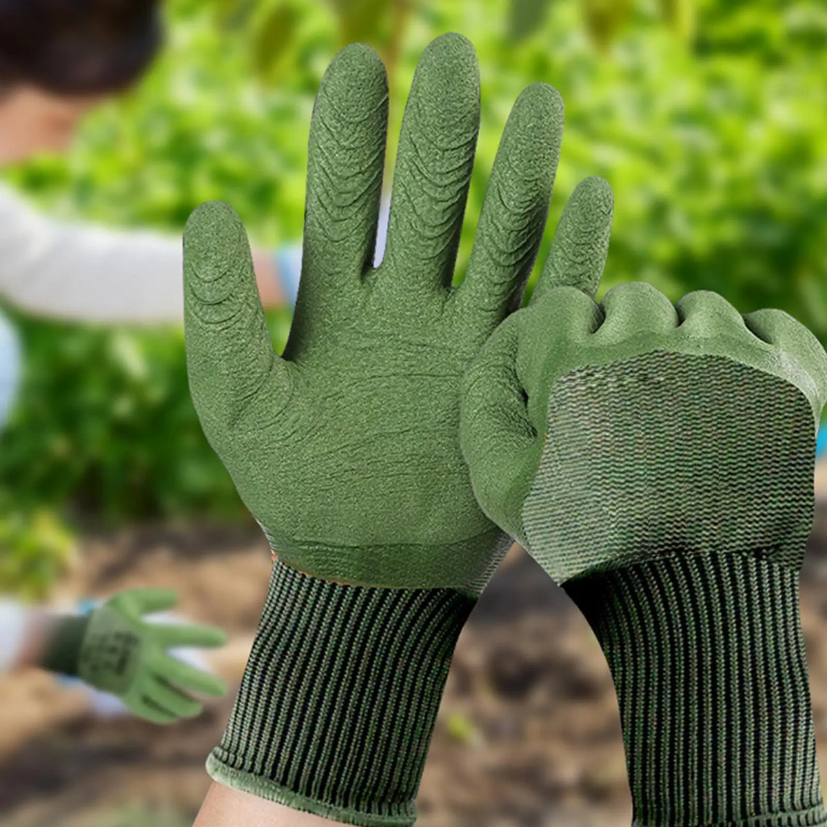 Thorn-Proof Rubber Garden Gloves – Waterproof Unisex Work Gloves Gardening Gloves Axl