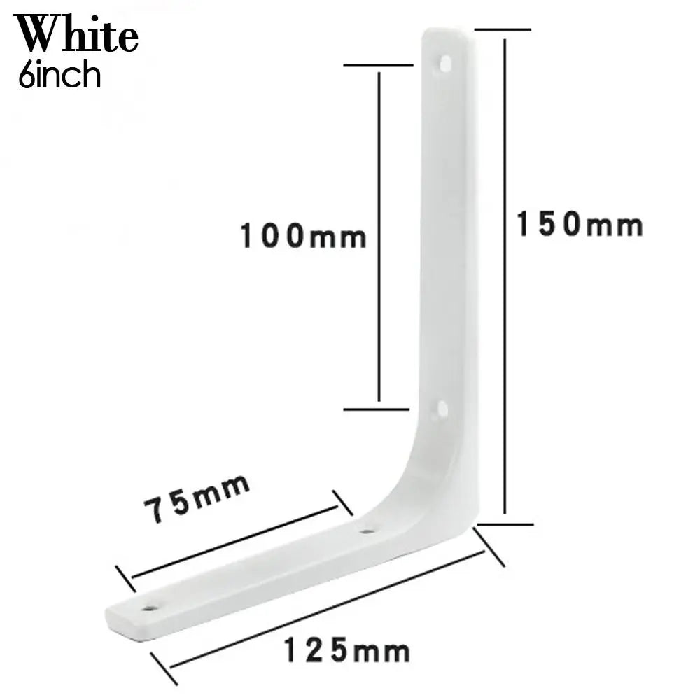 Steel Triangle Shelf Bracket – Wall Mounted Angle Support Shelf Bracket Axl White-6inch