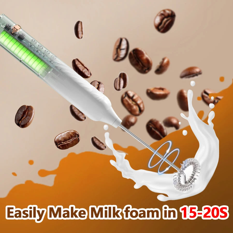 ONEKA Mini Rechargeable Milk Frother Wand | Coffee Latte Mixer Handheld Milk Frother Axl
