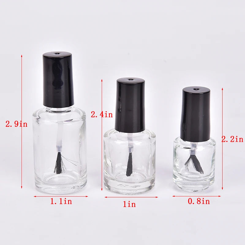 Empty Glass Nail Polish Bottles with Brush – 5/10/15ml Nail Polish Bottle Axl