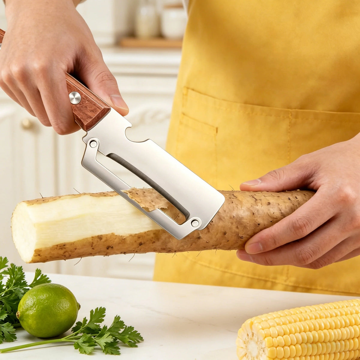 Multi-Use Sugarcane & Fruit Peeling Knife – Stainless Steel Kitchen Peeling Knife Axl