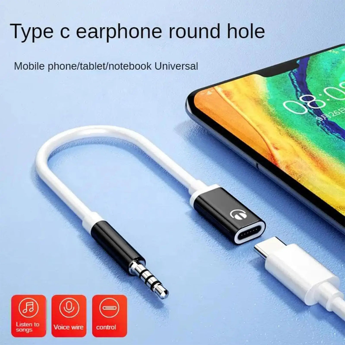 3.5mm to USB-C Audio Adapter | Headphone Jack Converter Audio Adapter Cable Axl