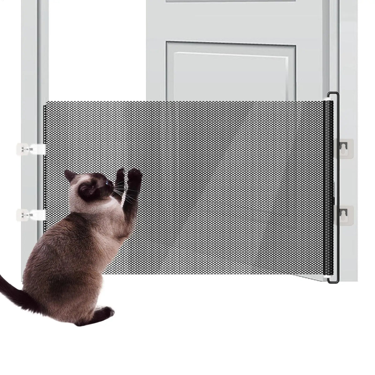 Retractable Pet Gate – Cat & Dog Safety Barrier | No-Drill Retractable Pet Gate Axl