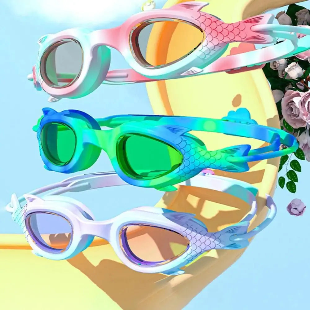 Kids Anti-Fog Swimming Goggles – Fish Shape Silicone, Ages 3–14 Kids Swim Goggles Axl