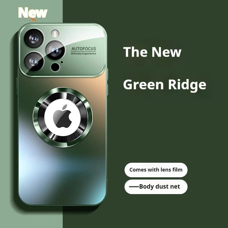 MagSafe iPhone Case AG Matte Glass Camera Lens Protection iPhone Bumper Case Axl Cangling Green iPhone17