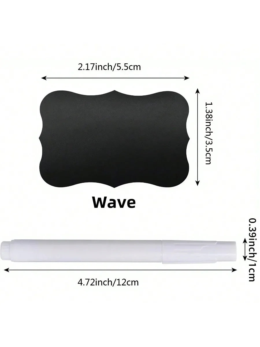 Black Waterproof Reusable Chalk Labels for Jars & Storage Chalk Label Stickers Axl