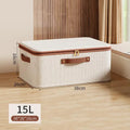 Foldable Linen Clothes Storage Box – Zippered Wardrobe Organizer Clothes Storage Box Axl M