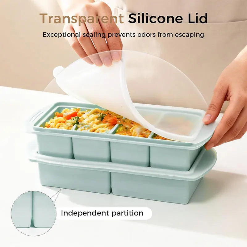Silicone Freezer Tray with Lid – Large Soup & Broth Cube Mold Silicone Freezer Tray Axl
