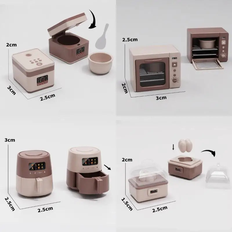 1:12 Dollhouse Kitchen Appliance Toy – Miniature Microwave Set Dollhouse Accessory Axl