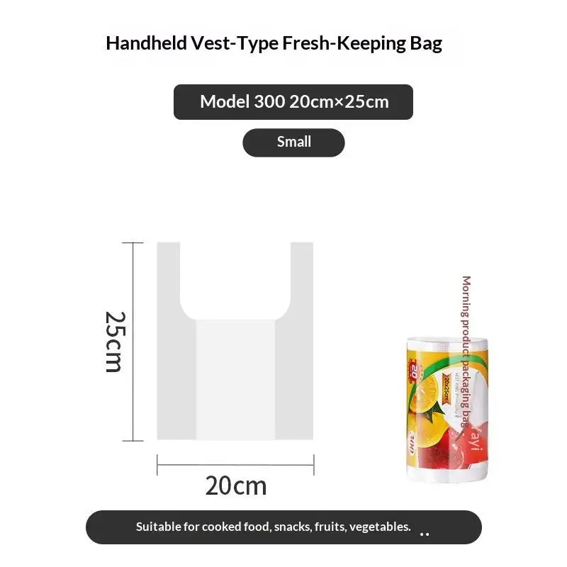Food Grade PE Food Preservation Bags 200/300/500 Pcs Roll Food Storage Bags Axl S