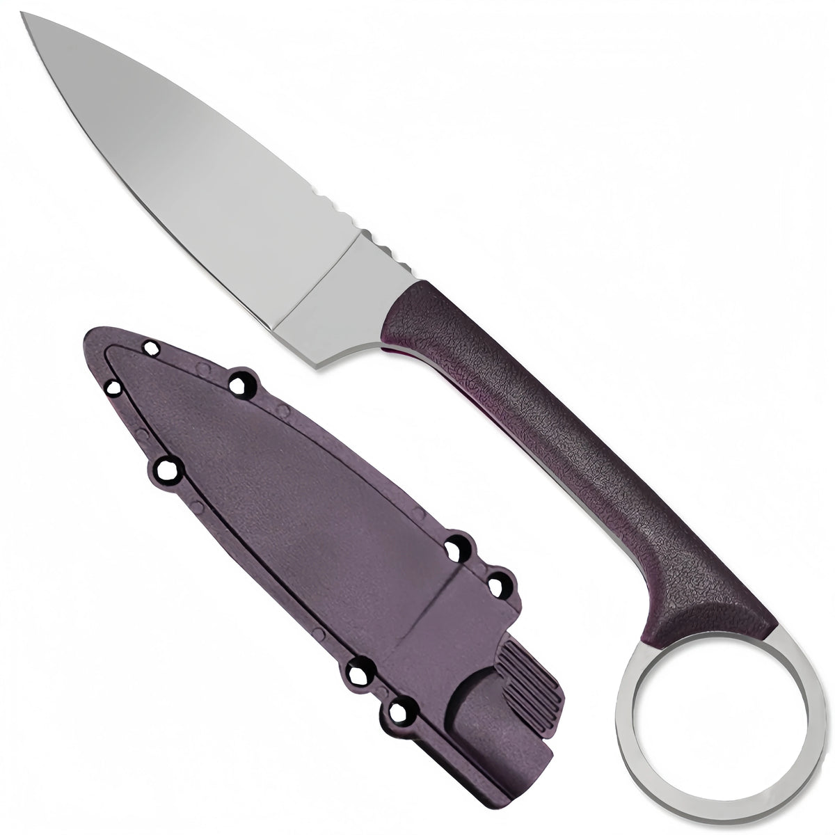 Portable Stainless Steel Fruit Knife with Protective Sleeve Paring Knife Axl purple