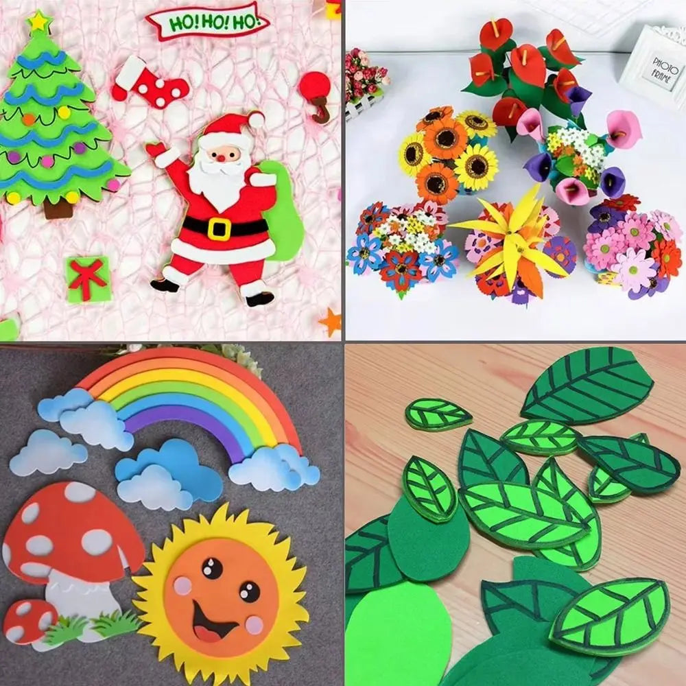 EVA Foam Sheets 10-Pack 50x50cm – DIY Craft Paper for Kids Foam Craft Sheets Axl