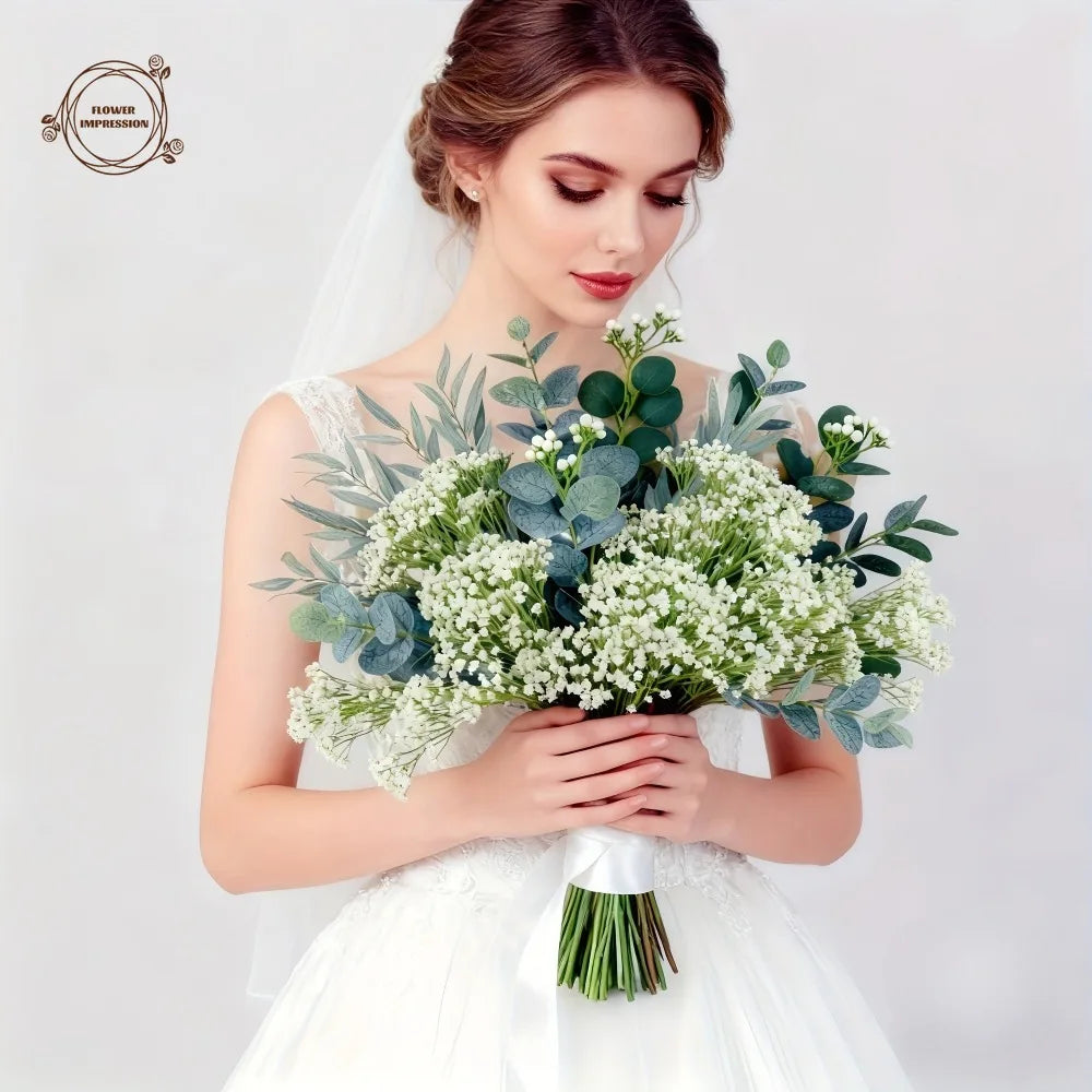 Artificial Baby's Breath Gypsophila Bouquet – Boho Wedding Decor Artificial Flower Bouquet Axl