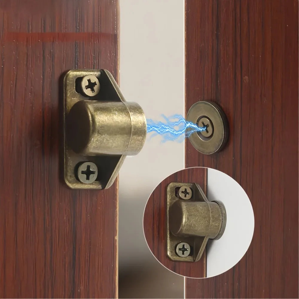 Magnetic Cabinet Door Catch – Antique Zinc Alloy Spring Latch Magnetic Cabinet Latch Axl