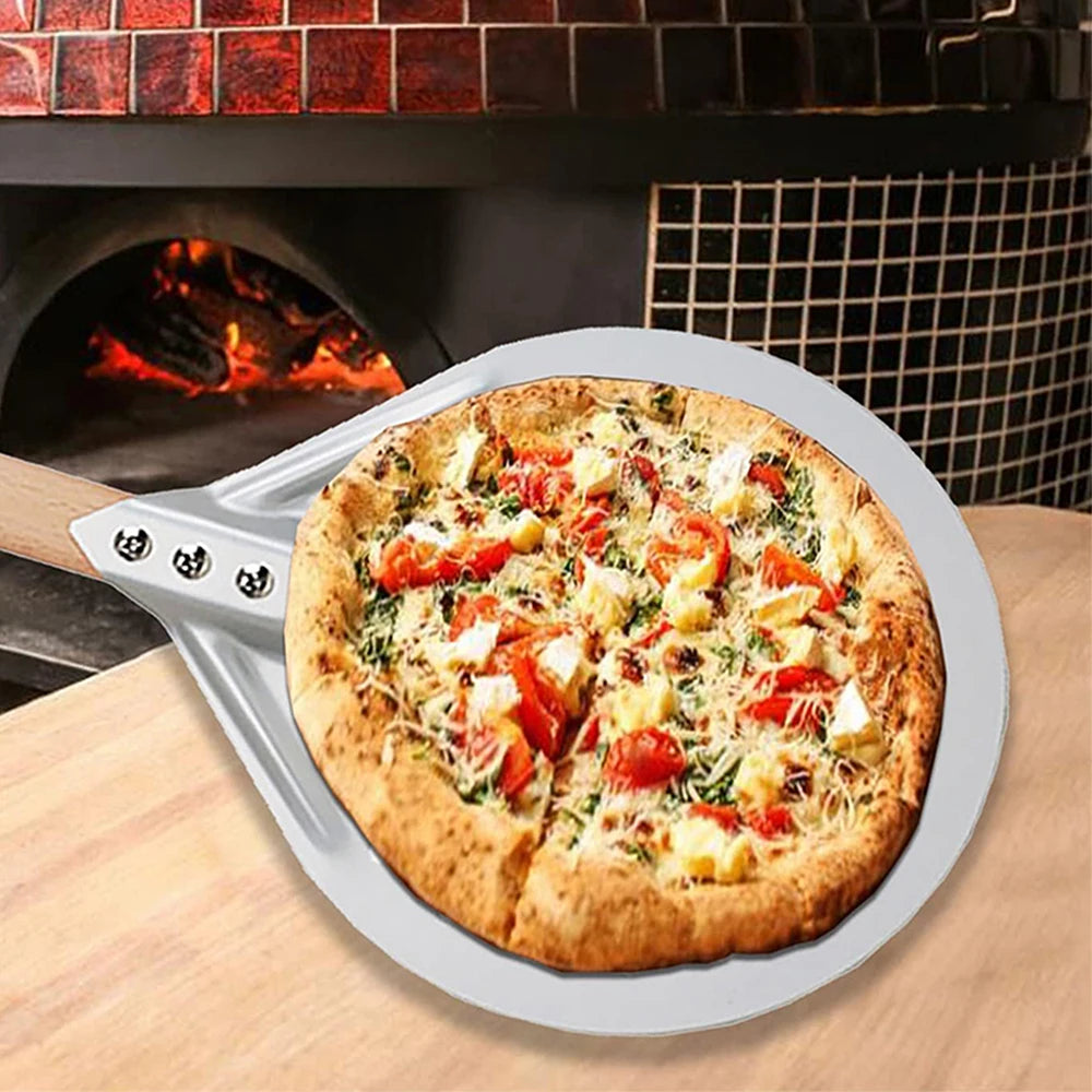 12/14 Inch Perforated Pizza Turning Peel | Anodized Aluminum Pizza Peel Axl