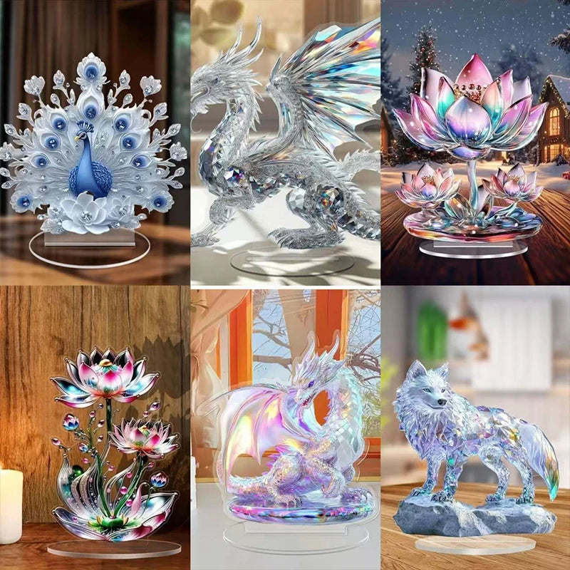 Peacock Desktop Ornament – Office & Housewarming Gift Décor Decorative Figurine Axl
