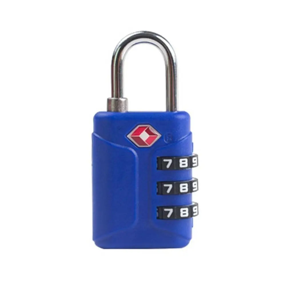 TSA 3-Dial Combination Padlock – Luggage & Travel Lock Combination Padlock Axl Blue
