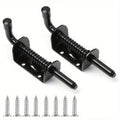 2-Pack Spring Loaded Barrel Bolt Gate Latch – Heavy Duty Lock Door Barrel Bolt Latch Axl 2pcs