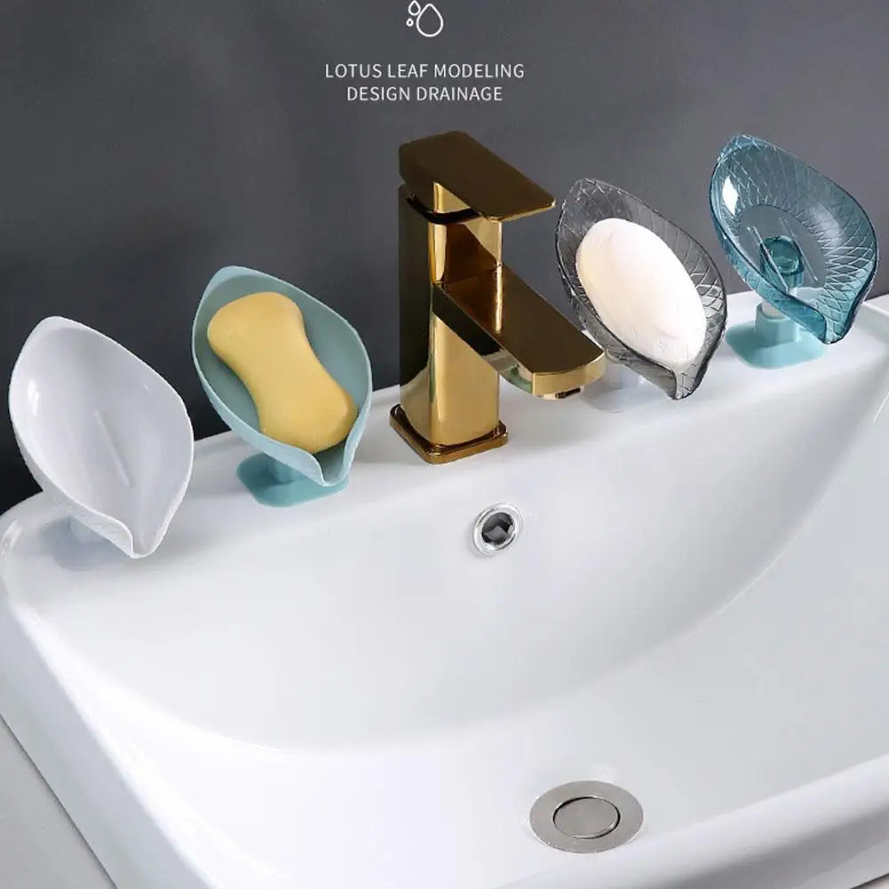 Leaf Shape Soap Dish with Drainage – Bathroom Soap Holder Tray Soap Dish Tray Axl