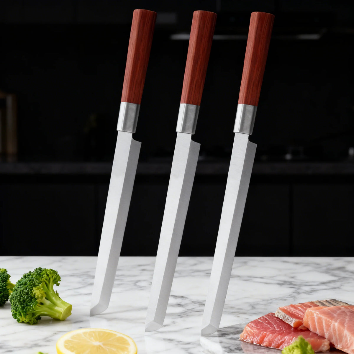 Professional Sashimi Knife Set – Stainless Steel Sushi Slicing Knife Sashimi Slicing Knife Axl Sashimi Knife-3PCS