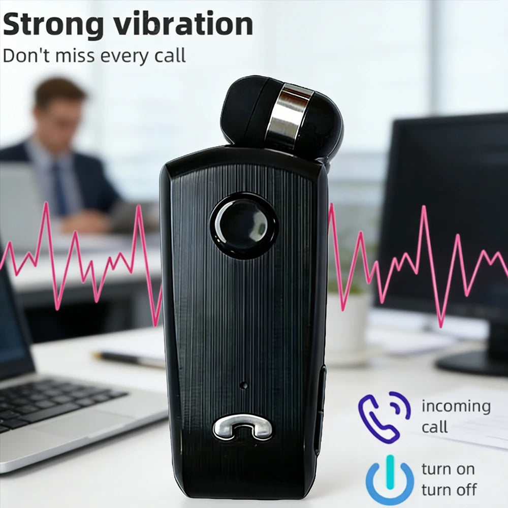 K6 Bluetooth Clip-On Earphone – Wireless Business & Sport Bluetooth Earphone Axl