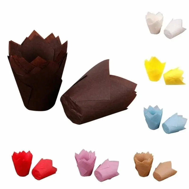 25-Pack Cupcake Liners – Colorful Oil-Proof Paper Baking Cups Cupcake Baking Liners Axl