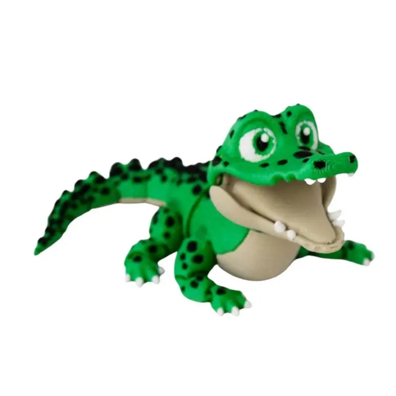 3D Printed Crocodile Toy – Movable Joints Desk Statue Articulated Animal Figure Axl A