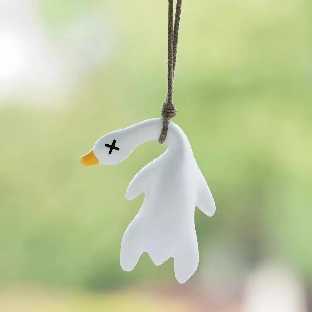UV Color-Changing Roast Duck Car Mirror Pendant | Resin Car Mirror Pendant Axl