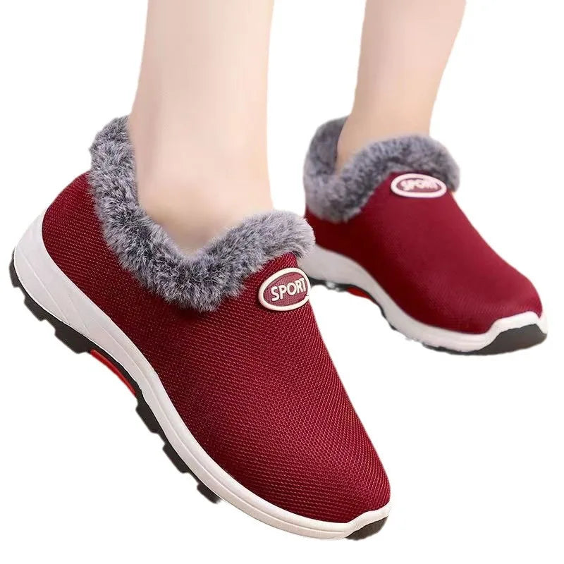 Women's Plush Snow Ankle Boots – Warm Platform Winter Shoes Snow Ankle Boots Axl