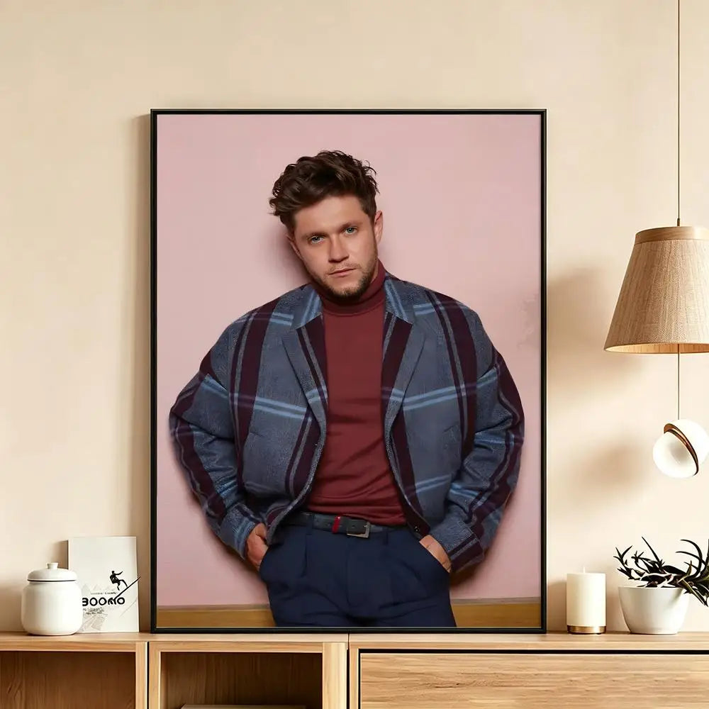 Niall Horan HD Art Poster – Waterproof Sticky Wall Decor Wall Art Poster Axl White3 50X70cmNoframe