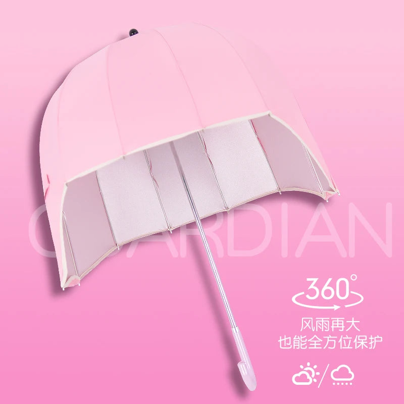 Kids Cartoon Long Handle Umbrella – Sun & Rain Parasol Hat Kids Cartoon Umbrella Axl