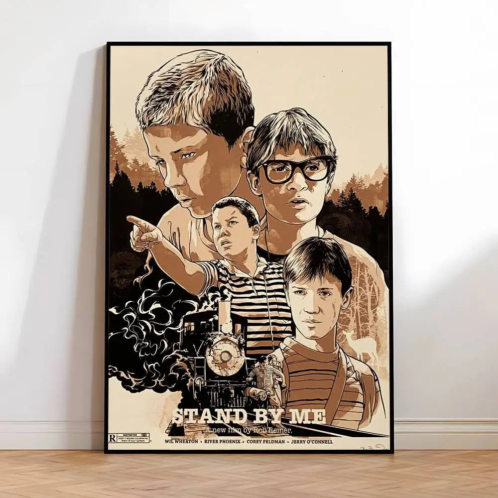 Stand by Me Movie Poster – HD Self-Adhesive Waterproof Wall Art Movie Wall Poster Axl z15 50X70cmNoframe