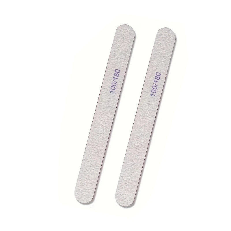 SHIBO Nail File Buffer Set – 100/180 Grit Double-Sided Emery Board Nail File Set Axl 2pcs-nail file-ZY