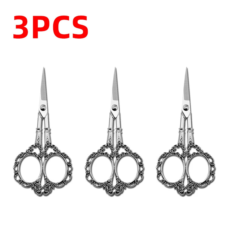 Vintage Stainless Steel Tailor Scissors – Sewing & Embroidery Tailor Scissors Axl Silver 3pcs