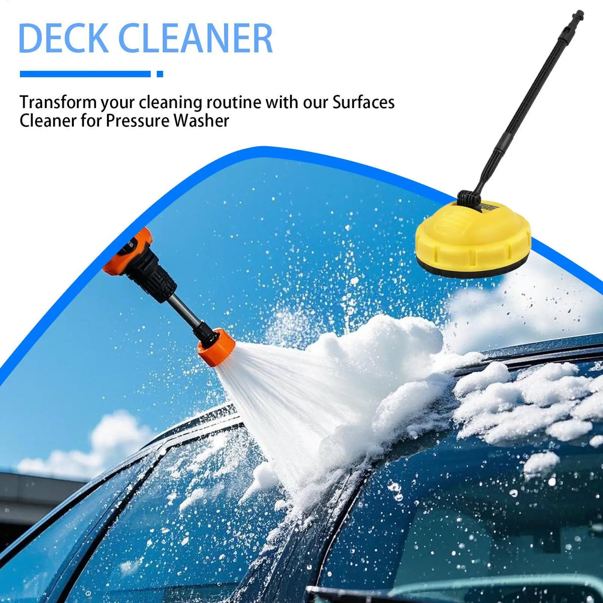 Pressure Washer Surface Cleaner Attachment – ABS Scrubber Pressure Washer Attachment Axl