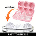 KEMORELA Diamond Rose Silicone Ice Cube Tray Mold | Bar & Home Silicone Ice Cube Tray Axl Pink