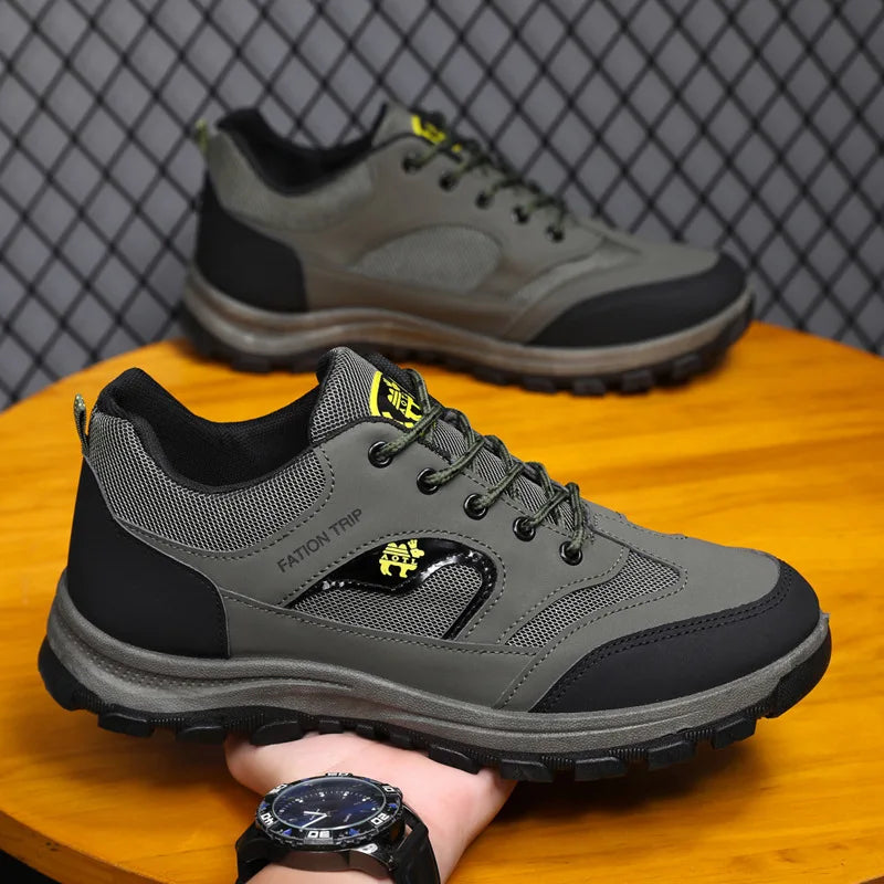 Men's Leather Casual Sports Sneakers – Lightweight & Comfy Men's Sports Sneakers Axl