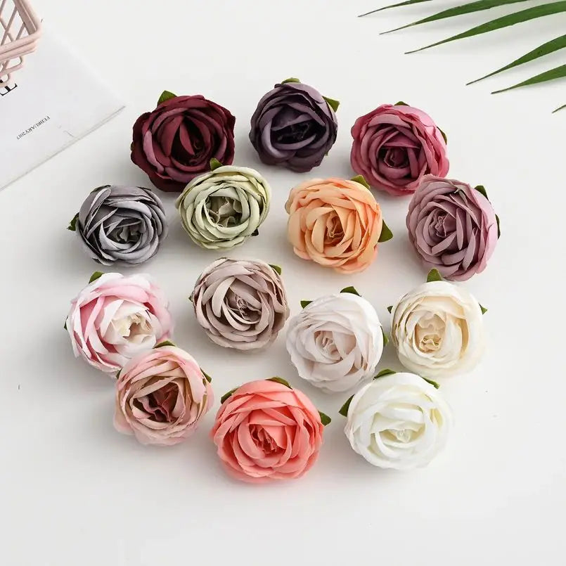 50/100 Silk Rose Artificial Flowers for Wedding & Home Decor Artificial Silk Flowers Axl