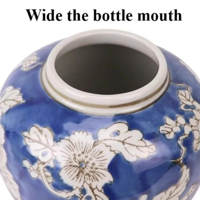 Jingdezhen Blue & White Porcelain Vase | Handmade Home Decor Porcelain Decorative Vase Axl