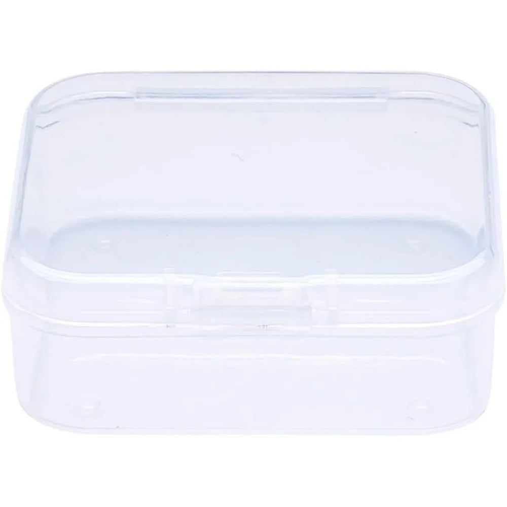 6-Pack Mini Bead Storage Containers with Hinged Lid – Clear Craft Storage Boxes Axl