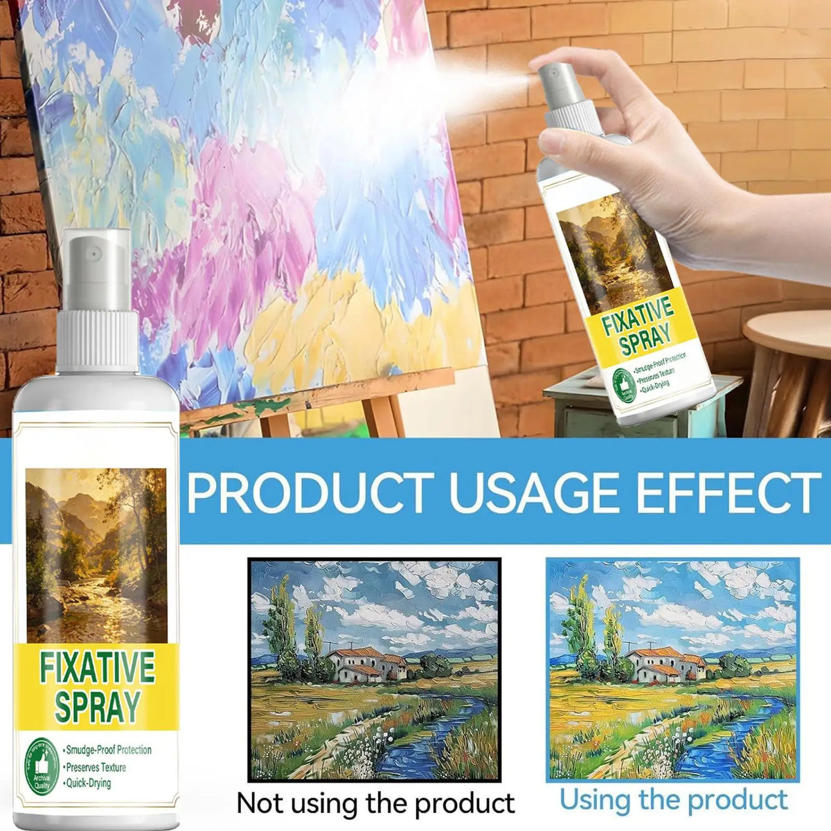 Fixative Spray 100ml – Smudge-Proof Art Sealant for Pastels Art Fixative Spray Axl