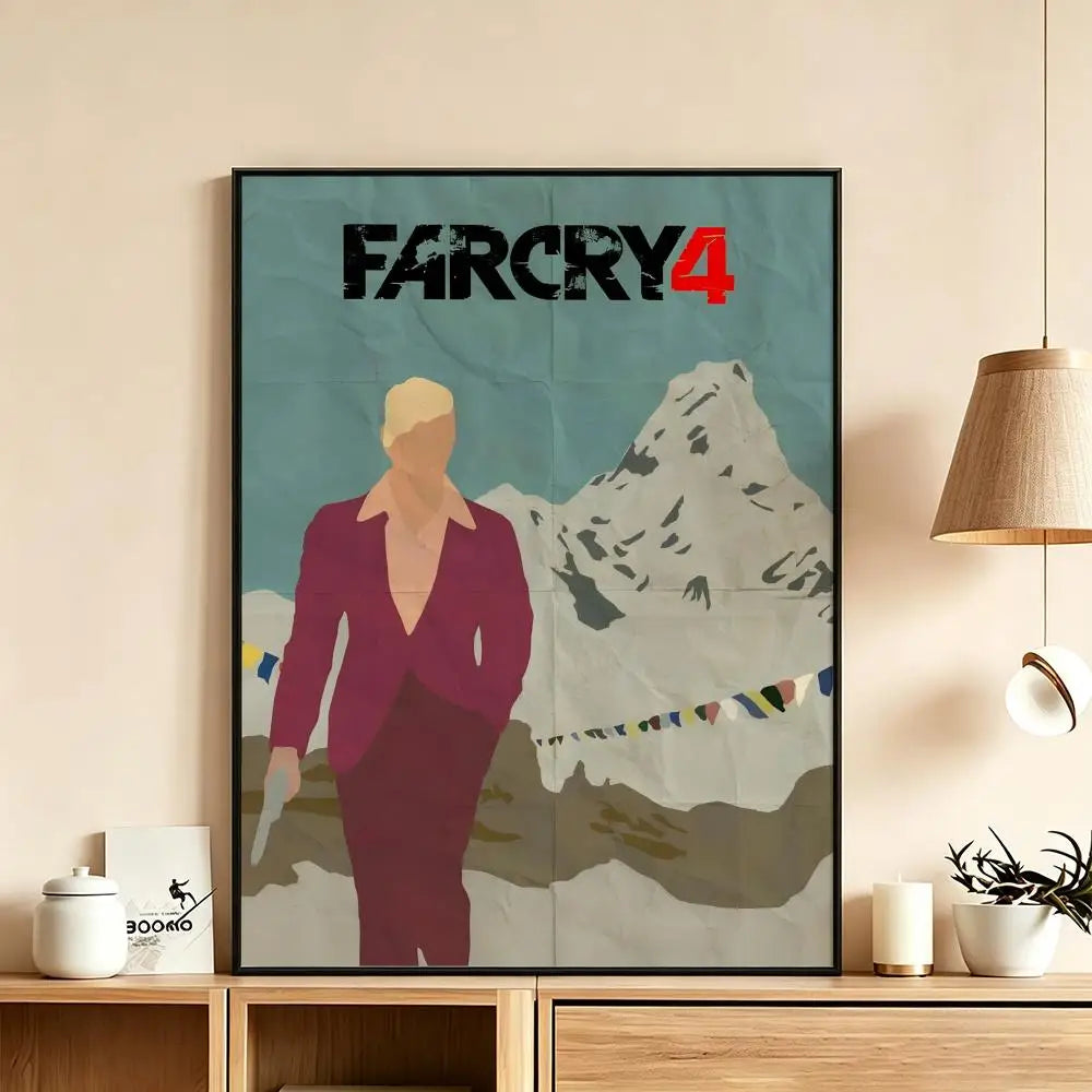 Far Cry Game Poster – HD Waterproof Wall Art Print Gaming Wall Poster Axl White3 21X30cmNoframe
