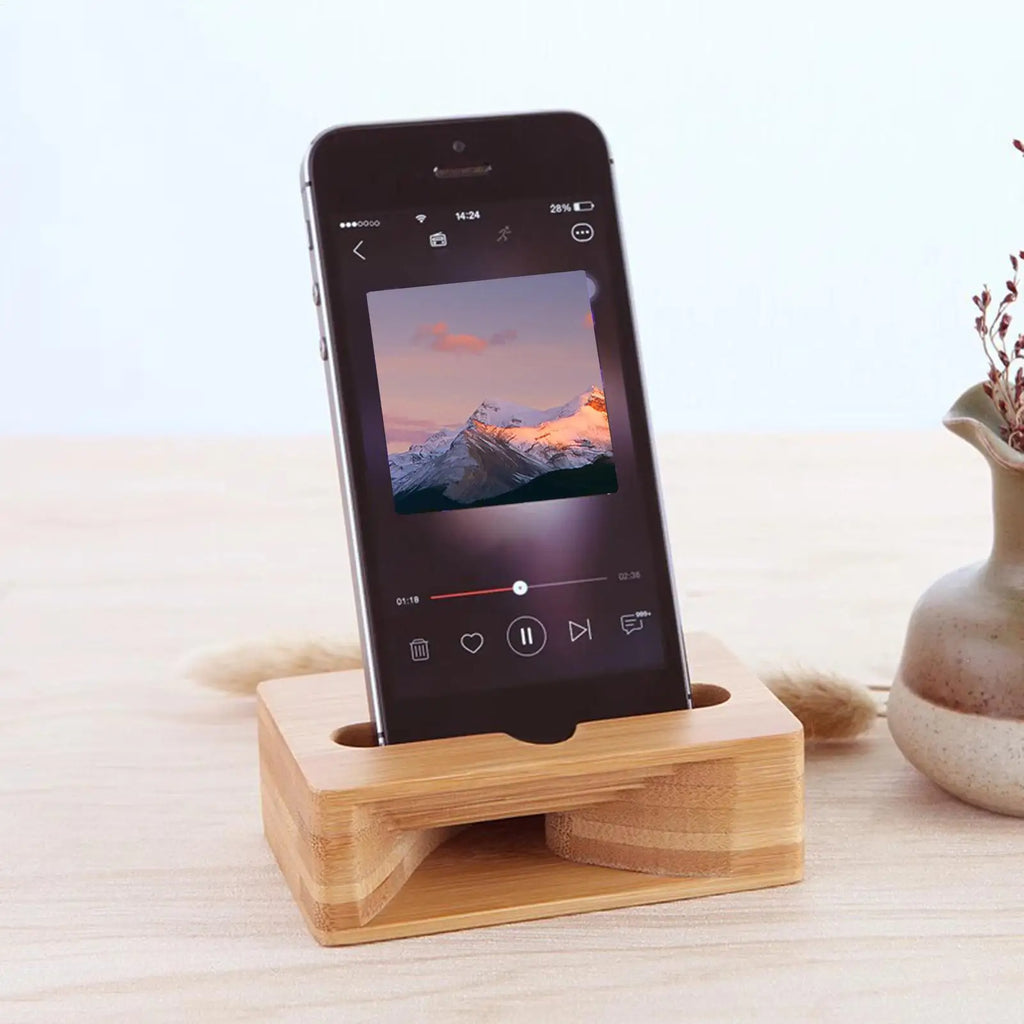 Wooden Phone Holder Passive Speaker Amplifier Dock Stand Phone Amplifier Stand Axl