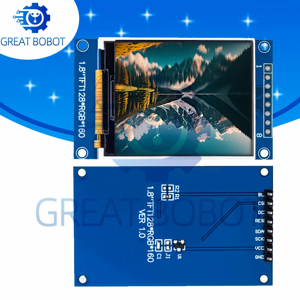1.8" TFT SPI Display Module 128x160 Wide-Angle Color Screen TFT Display Module Axl Default Title