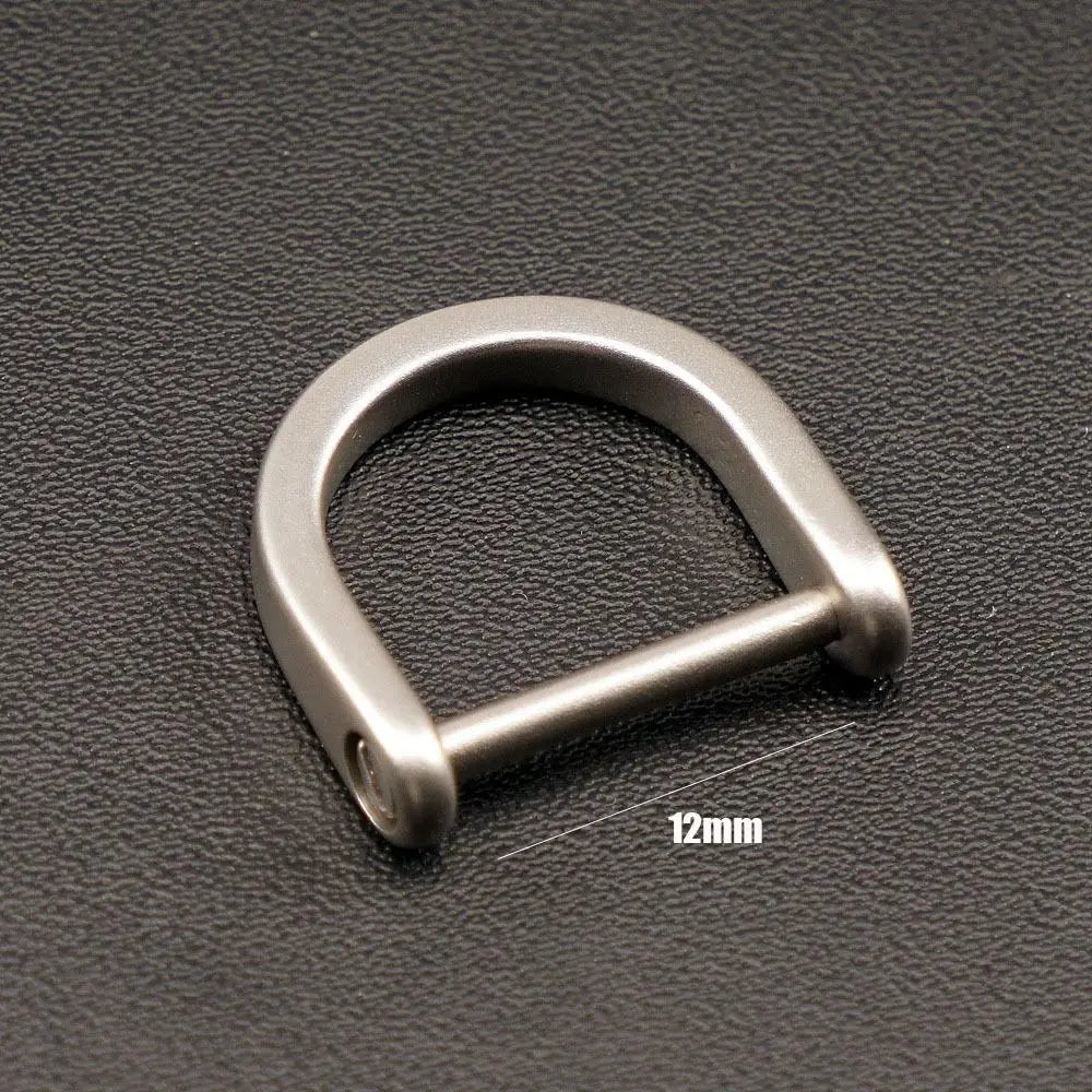 Titanium Alloy Horseshoe Buckle Carabiner – EDC Keychain Hook Carabiner Buckle Hook Axl Grey-12mm